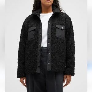 Onia Women's Sherpa Nylon Black Jacket sz L*